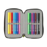 Dobbelt penalhus Nerf Get ready Sort 12.5 x 19.5 x 4 cm (28 Dele) #5