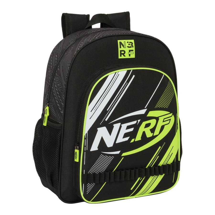 Skoletaske Nerf Get ready Sort 32 X 38 X 12 cm #1