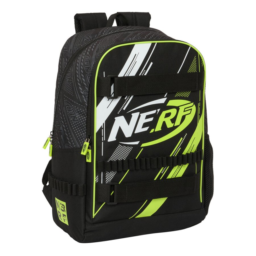 Skoletaske Nerf Get ready Sort 31 x 44 x 17 cm #1