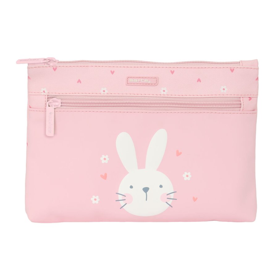 Penalhus Safta Bunny Kanin Pink 23 x 16 x 3 cm #1