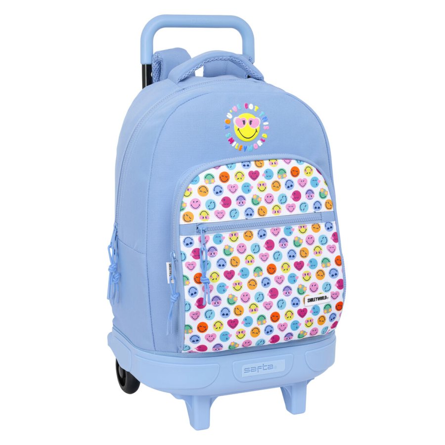 Skoletaske Smiley Joyful Bl Multifarvet 33 x 45 x 22 cm #1