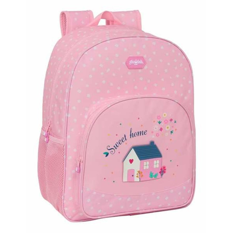 Skoletaske Glowlab Kids Sweet Home Pink 33 x 42 x 14 cm #1
