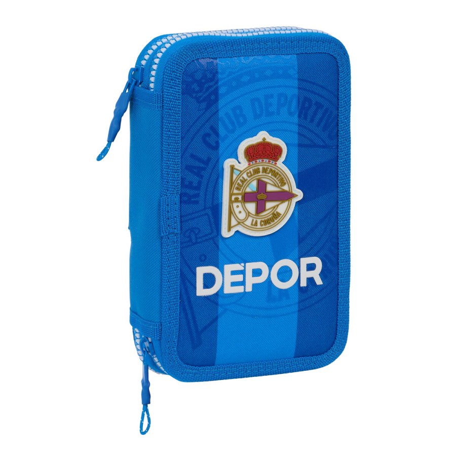 Dobbelt penalhus R. C. Deportivo de La Corua Bl 12.5 x 19.5 x 4 cm (28 Dele) #1