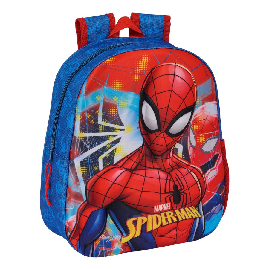 3D Skoletaske Spider-Man Rd Marinebl 27 x 33 x 10 cm #1