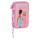 Dobbelt penalhus Barbie Love Pink 12.5 x 19.5 x 4 cm 28 Dele #1