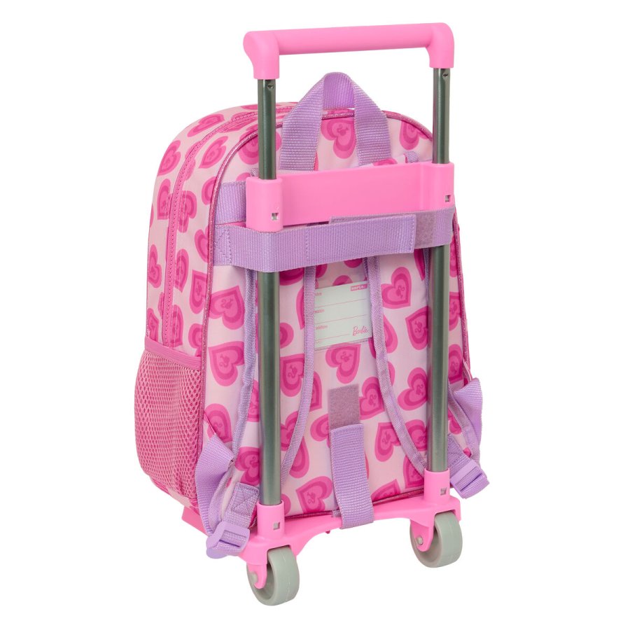 Skolerygsk med Hjul Barbie Love Pink 26 x 34 x 11 cm #2
