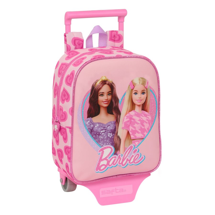 Skolerygsk med Hjul Barbie Love Pink 22 x 27 x 10 cm #1