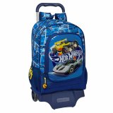 Skolerygsk med Hjul Hot Wheels Sonny Marinebl 32 x 42 x 14 cm #1