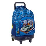 Skolerygsk med Hjul Hot Wheels Sonny Marinebl 33 x 45 x 22 cm #1