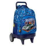 Skolerygsk med Hjul Hot Wheels Sonny Marinebl 33 x 45 x 22 cm #1