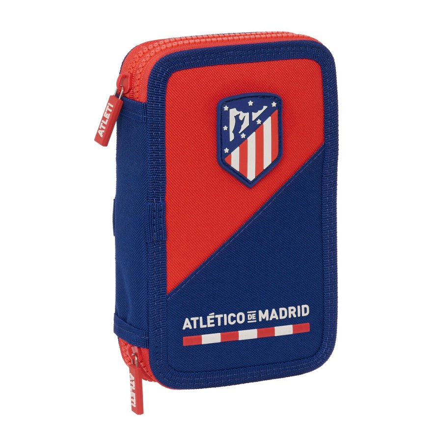 Dobbelt penalhus Atltico Madrid Bl Rd 12.5 x 19.5 x 4 cm (28 Dele) #1