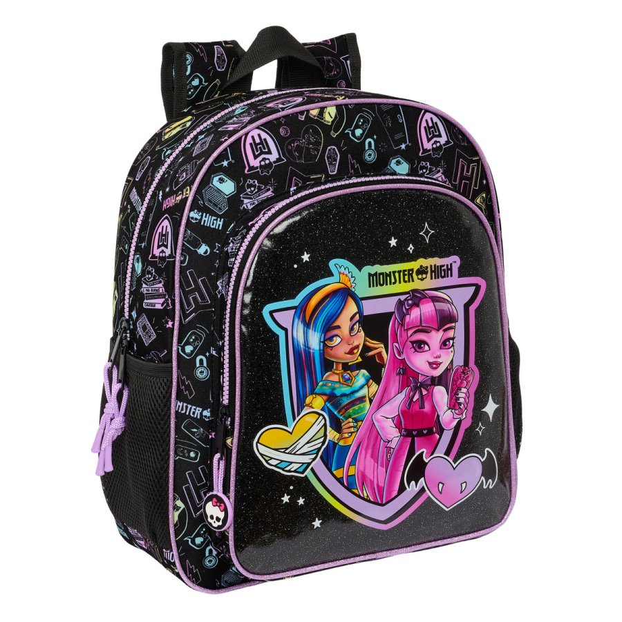 Brnetaske Monster High Sort 32 X 38 X 12 cm #1