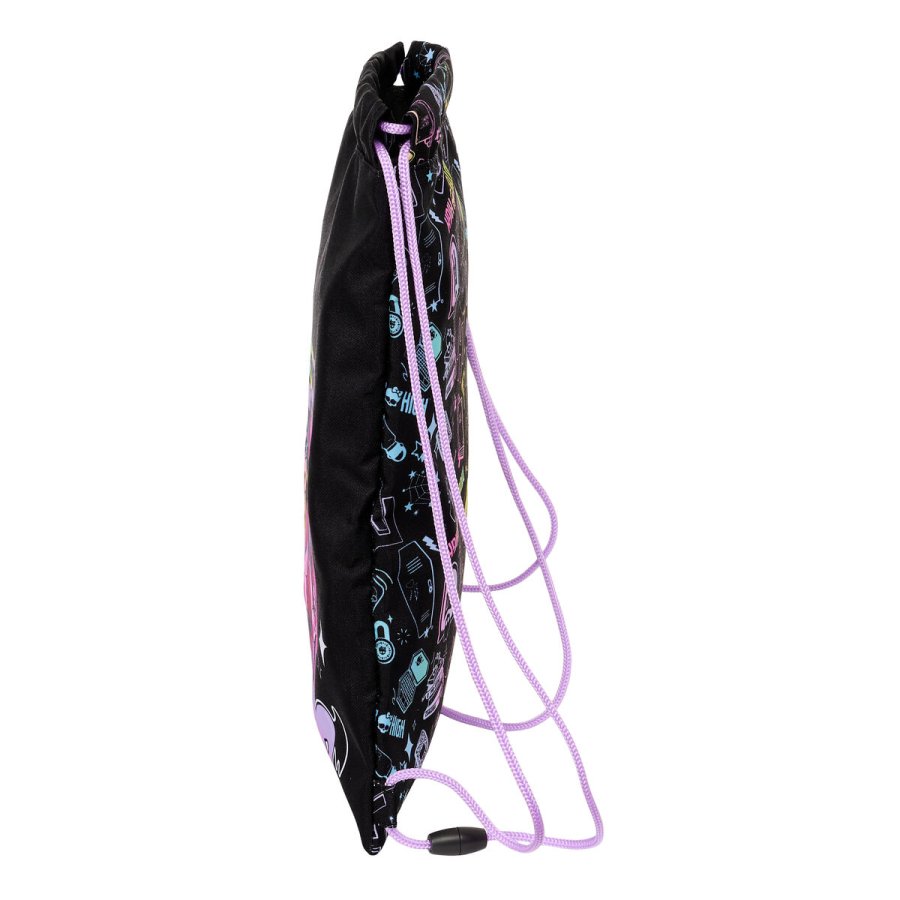 Rygsk med Snore Monster High Sort 26 x 34 x 1 cm #2