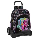 Skolerygsk med Hjul Monster High Sort 33 x 42 x 14 cm #1
