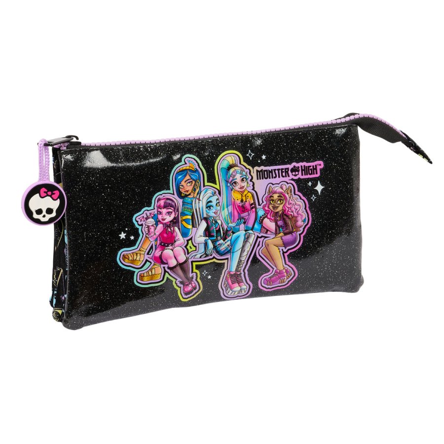 Penalhus Monster High Sort 22 x 12 x 3 cm #1