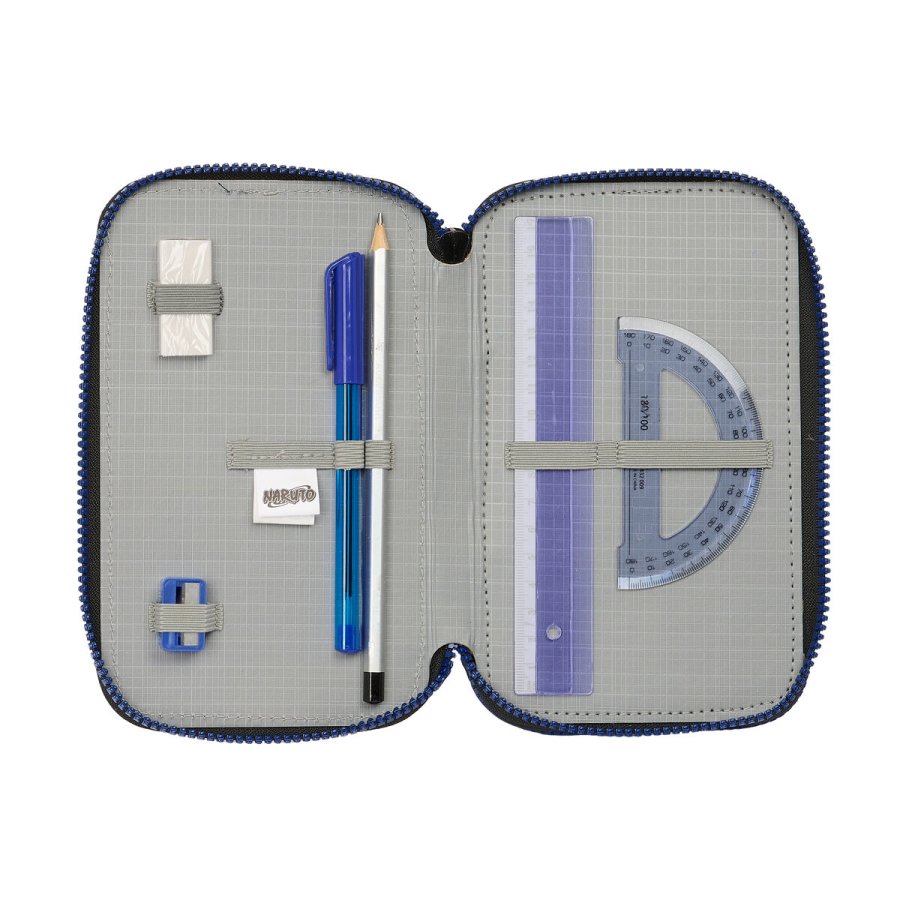 Tredobbelt Penalhus Naruto Ninja Bl Sort 12,5 x 19,5 x 5,5 cm 36 Dele #5