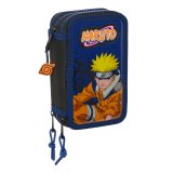 Tredobbelt Penalhus Naruto Ninja Bl Sort 12,5 x 19,5 x 5,5 cm 36 Dele #1