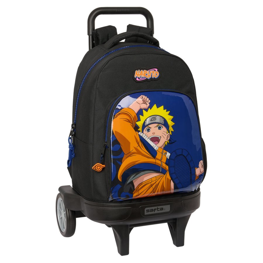 Skolerygsk med Hjul Naruto Ninja Bl Sort 33 x 45 x 22 cm #1