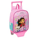 Skolerygsk med Hjul Gabby's Dollhouse Party Pink 22 x 27 x 10 cm #1