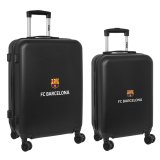 Kuffert-s�t F.C. Barcelona + mediano 24 Trolley Sort 40 x 63 x 26 cm (2 Dele) #1