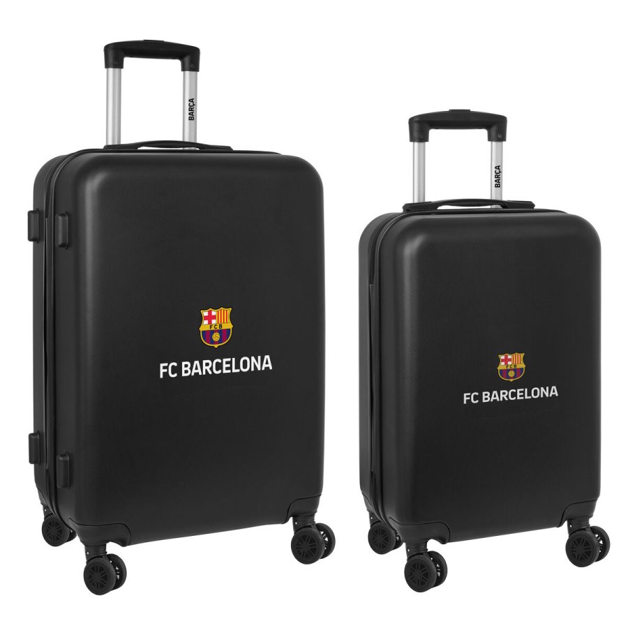 Kuffert-s�t F.C. Barcelona + mediano 24 Trolley Sort 40 x 63 x 26 cm (2 Dele) #1