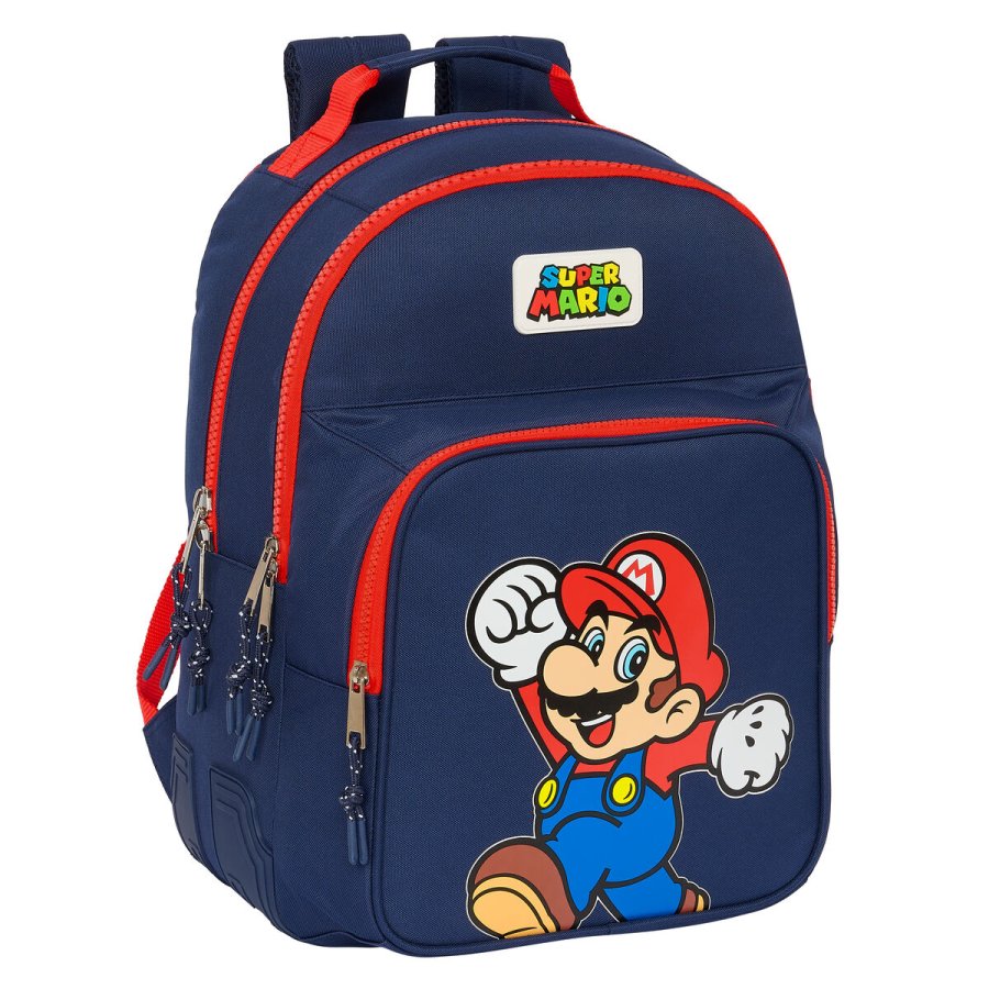 Skoletaske Super Mario World Marinebl 32 x 42 x 15 cm #1