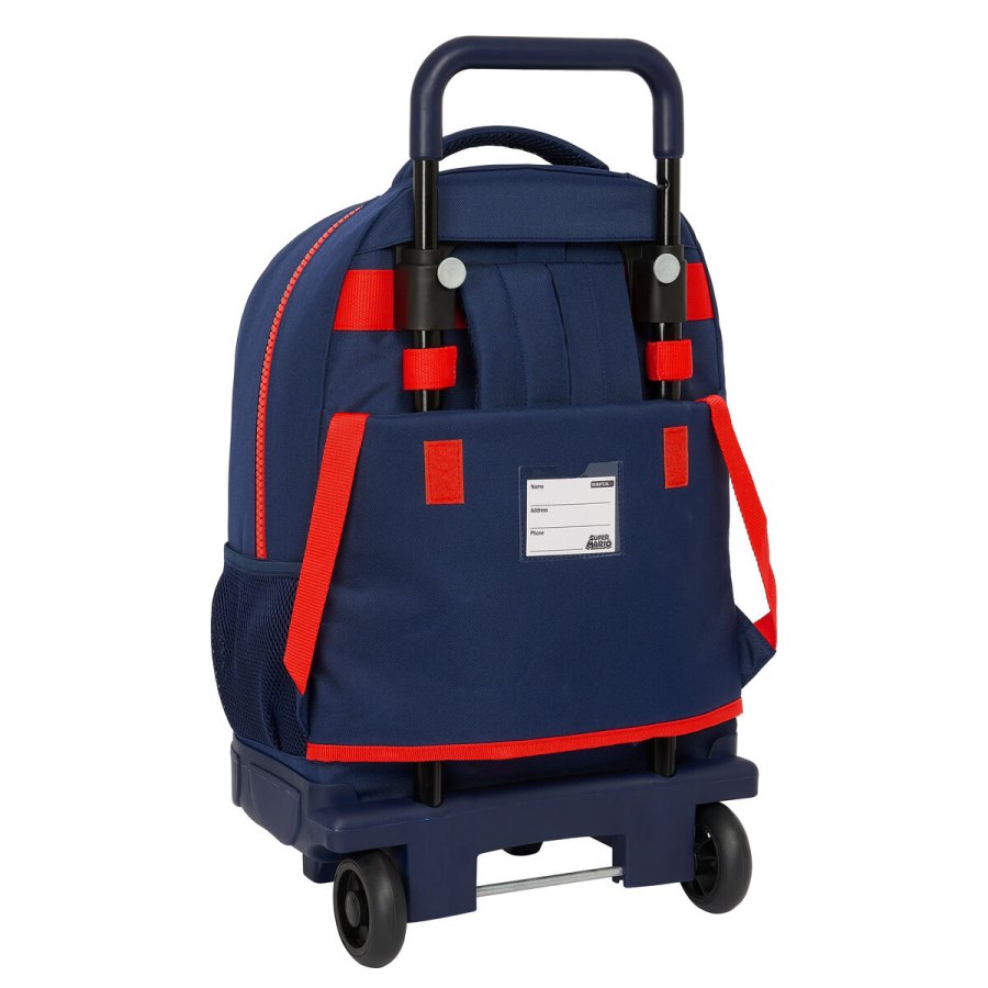 Skolerygsk med Hjul Super Mario World Marinebl 33 x 45 x 22 cm #2