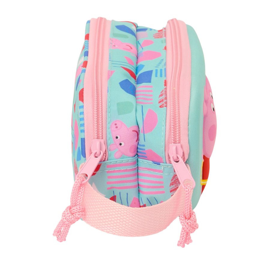Dobbelt carry-all Peppa Pig Grn Pink 21 x 8 x 6 cm 3D #3