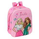 Skoletaske Barbie Pink Fuchsia 22 x 27 x 10 cm 3D #1