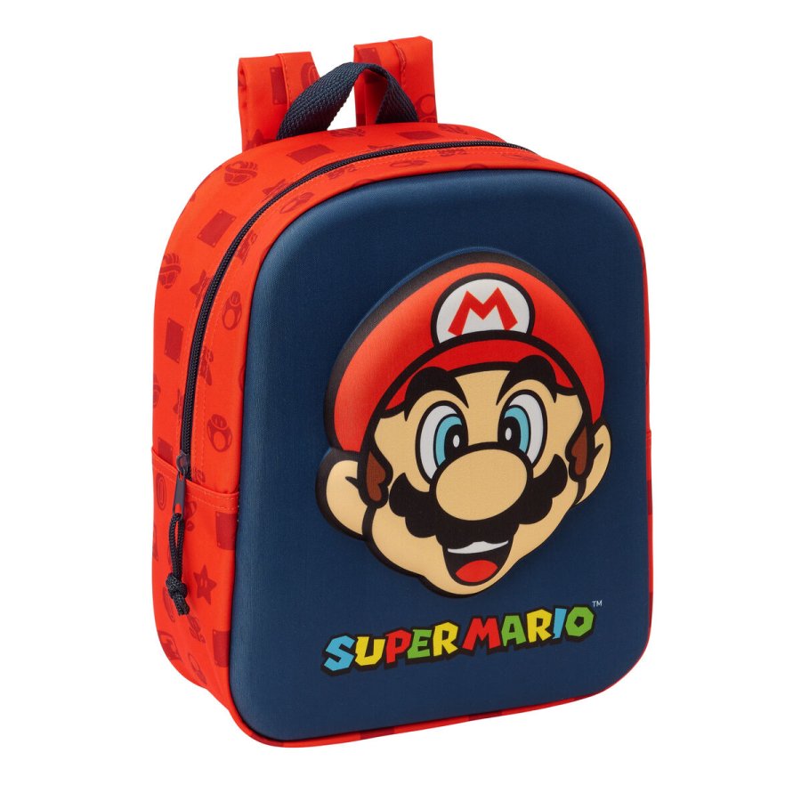 Skoletaske Super Mario Rd Marinebl 22 x 27 x 10 cm #1