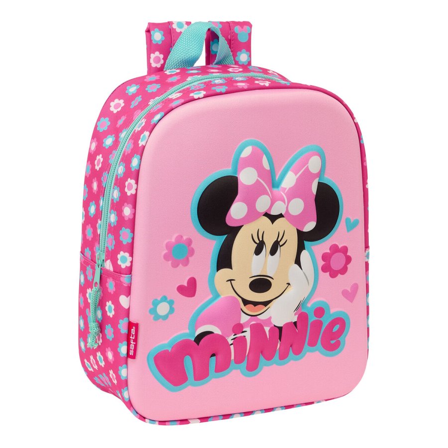 3D Brnetaske Minnie Mouse Pink 22 x 27 x 10 cm #1