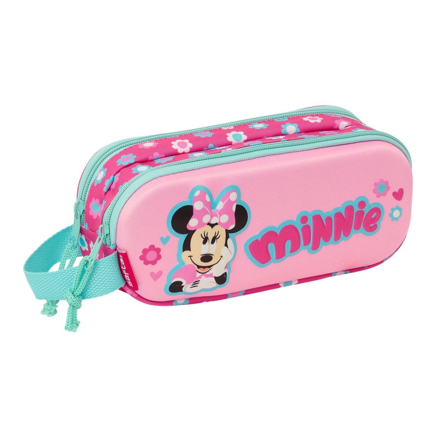 Dobbelt carry-all Minnie Mouse Pink 21 x 8 x 6 cm 3D #1