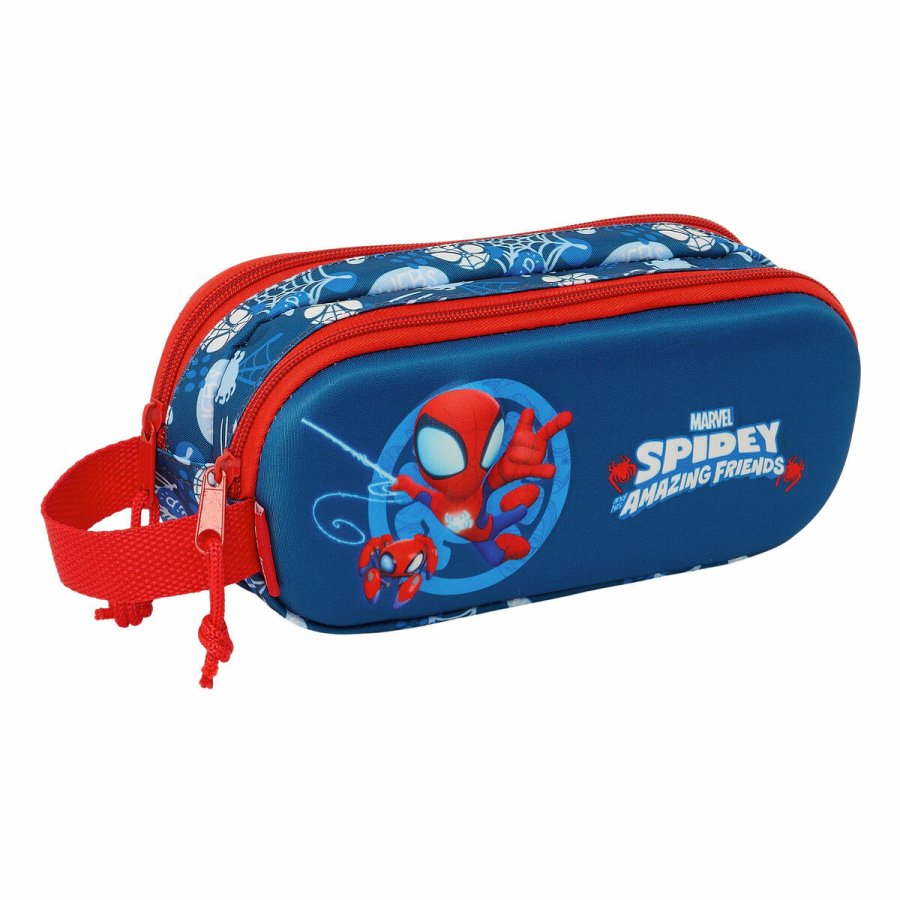 Dobbelt carry-all Spider-Man Rd Marinebl 21 x 8 x 6 cm 3D #1