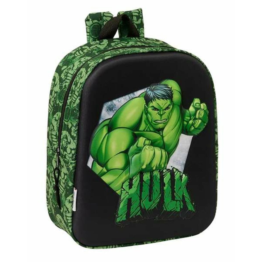 Skoletaske Hulk 22 x 27 x 10 cm 3D #1
