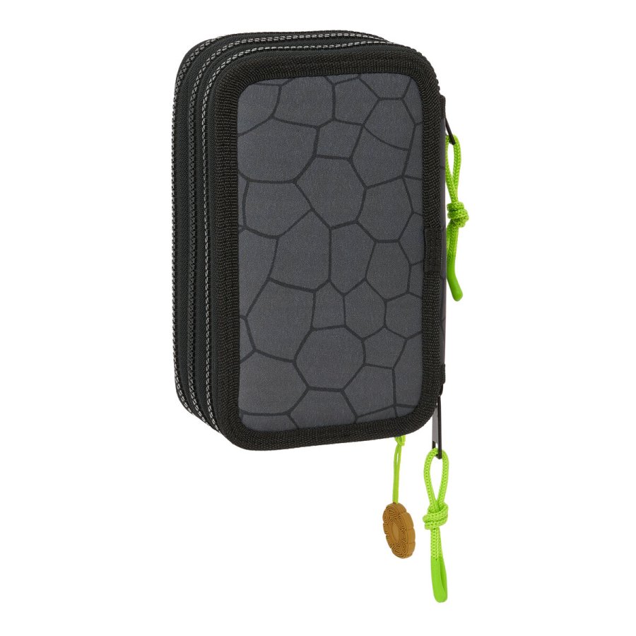 Tredobbelt Penalhus Teenage Mutant Ninja Turtles Sort Gr 12,5 x 19,5 x 5,5 cm 36 Dele #2