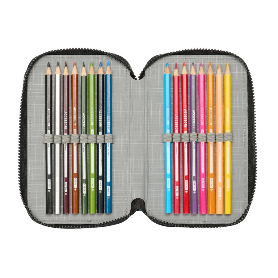 Tredobbelt Penalhus Teenage Mutant Ninja Turtles Sort Gr 12,5 x 19,5 x 5,5 cm 36 Dele #5