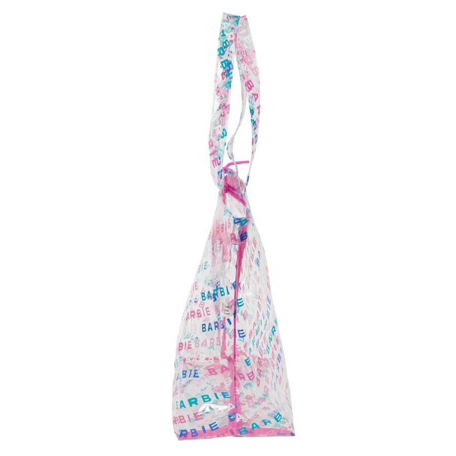 Hndtasker til damer Barbie Logomania Gennemsigtig Lyserd 54 x 35 x 17 cm #3