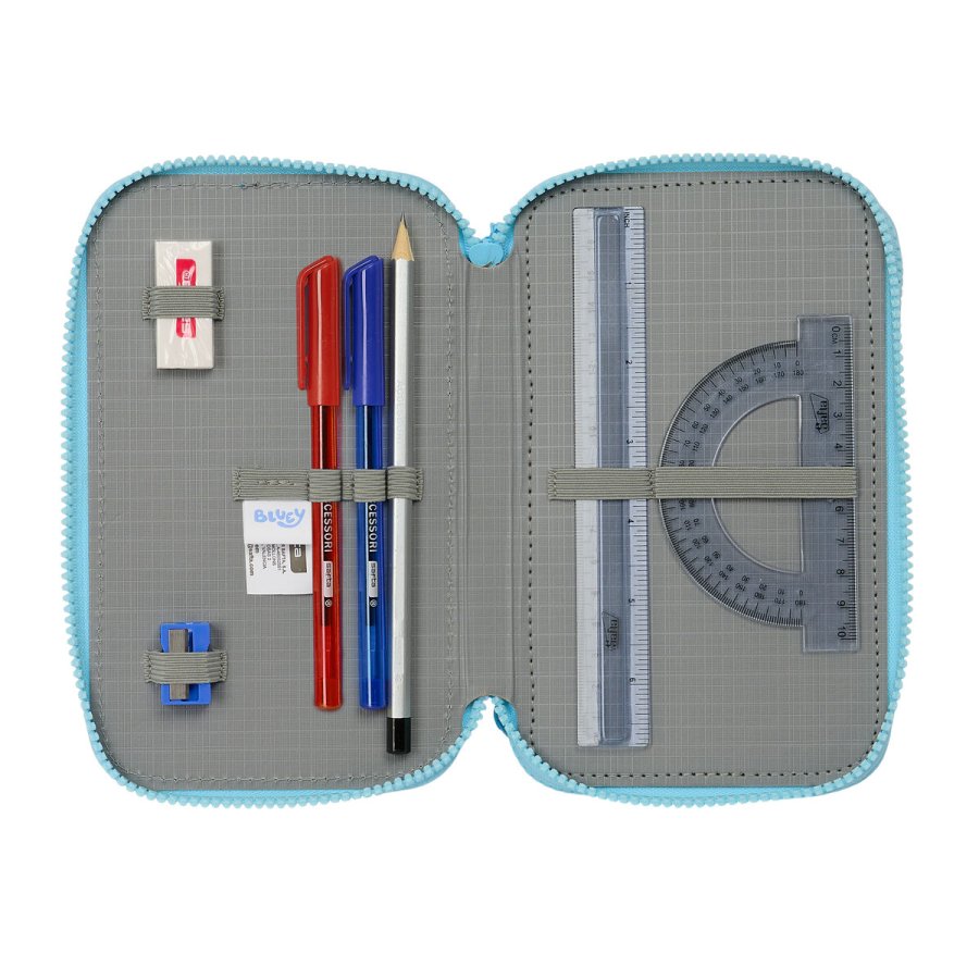 Tredobbelt Penalhus Bluey Himmelbl 12,5 x 19,5 x 5,5 cm 36 Dele #4