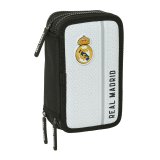 Tredobbelt Penalhus Real Madrid C.F. Hvid Gr 12,5 x 19,5 x 5,5 cm 36 Dele #1