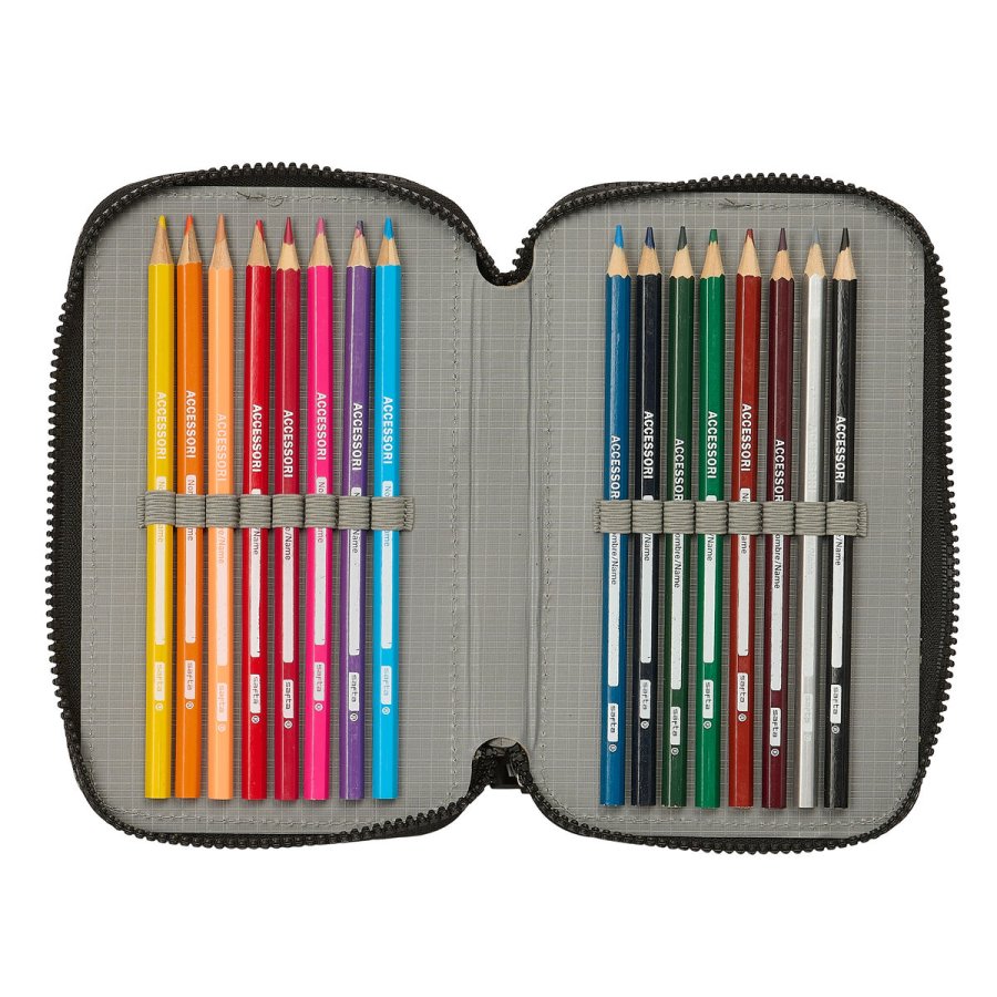 Tredobbelt Penalhus Real Madrid C.F. Hvid Gr 12,5 x 19,5 x 5,5 cm 36 Dele #6