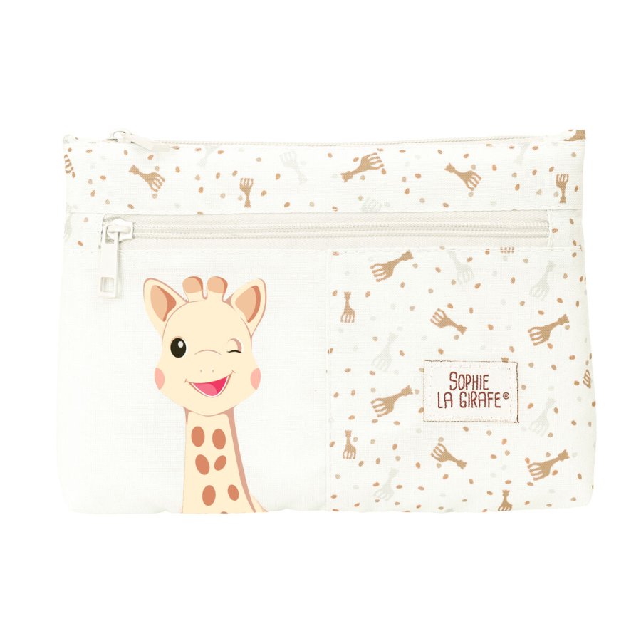Dobbelt carry-all Sophie la Girafe Beige 23 x 16 x 3 cm #1