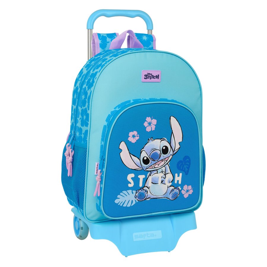 Skolerygsk med Hjul Lilo & Stitch Hawaii Bl 33 x 42 x 14 cm #1