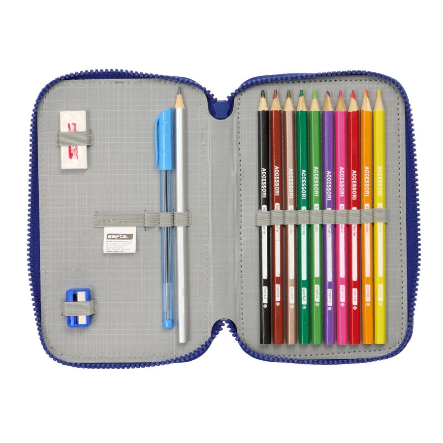 Dobbelt penalhus F.C. Barcelona Rdbrun Marinebl 12.5 x 19.5 x 4 cm 28 Dele #4