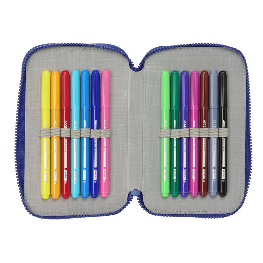 Tredobbelt Penalhus F.C. Barcelona 24/25 Rdbrun Marinebl 12,5 x 19,5 x 5,5 cm 36 Dele #2