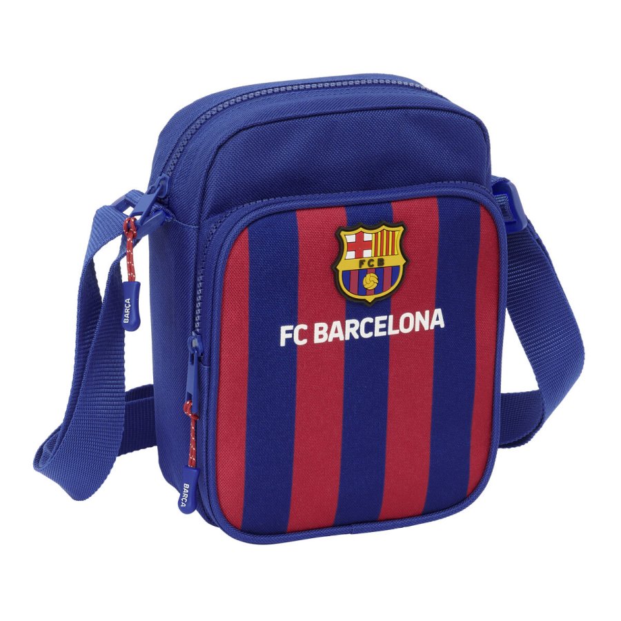Skuldertaske F.C. Barcelona 24/25 R�dbrun Marinebl� 16 x 22 x 6 cm #1