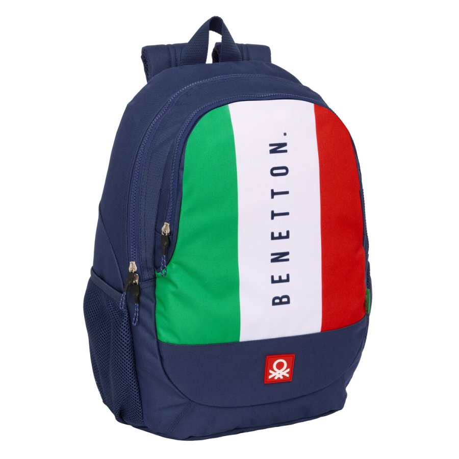 Skoletaske Benetton Flag Marinebl 32 x 44 x 16 cm #1