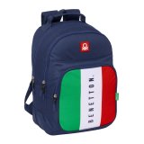 Skoletaske Benetton Flag Marinebl 32 x 42 x 15 cm #1