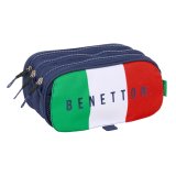 Tredobbelt bretaske Benetton Flag Marinebl 21,5 x 10 x 8 cm #1
