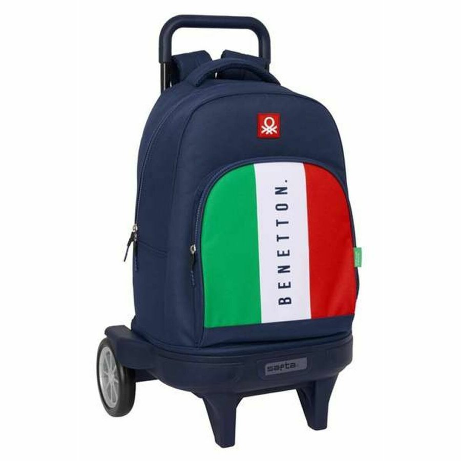 Skoletaske Benetton Flag Marinebl 33 x 45 x 22 cm #1