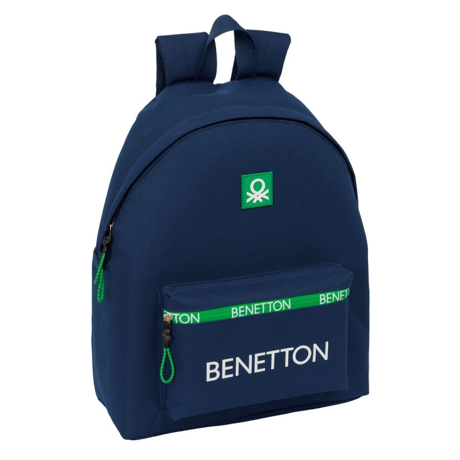 Skoletaske Benetton Green Marinebl� 33 x 42 x 15 cm #1